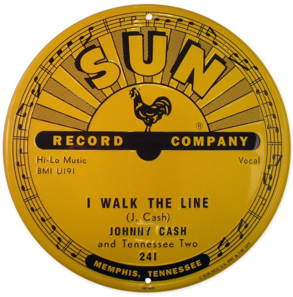 Johnny Cash I Walk The Line 12 X 12 Sign