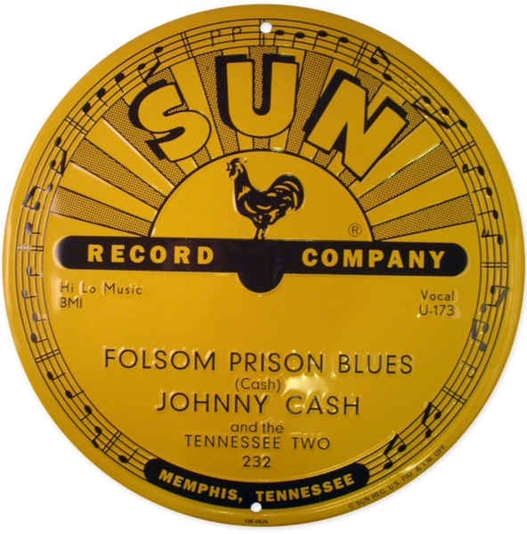 Johnny Cash Folsom Prison Blues 12 X 12 Sign