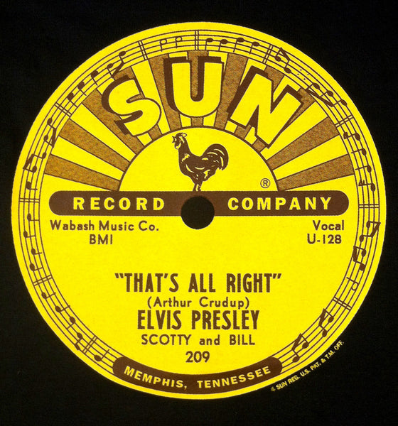 Elvis Presley - That's All Right Mama - Sun Reocrds Logo T-Shirt