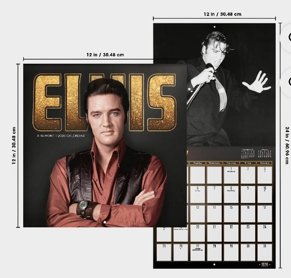 2026 Elvis Presley Wall Calendar