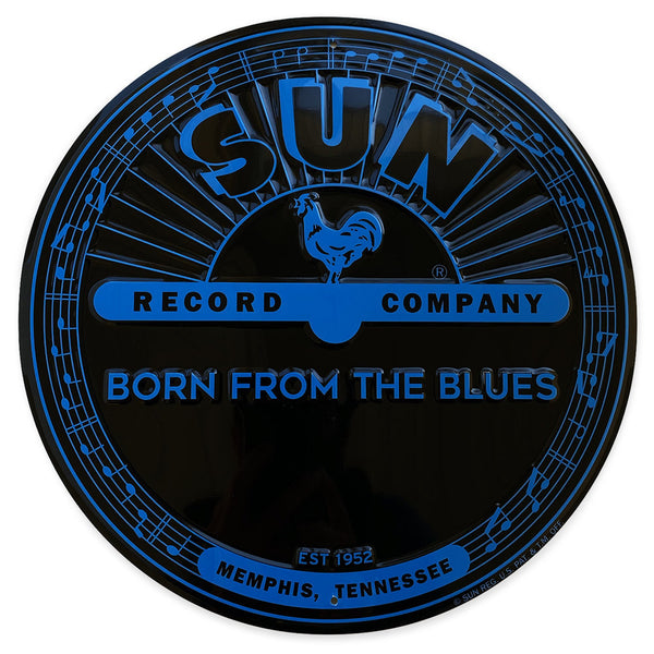 Sun Records - Born From The Blues - 12 X 12 Black Sign