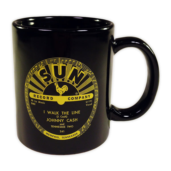 Johnny Cash Coffee Mug - I Walk The Line - Folsom Prison Blues