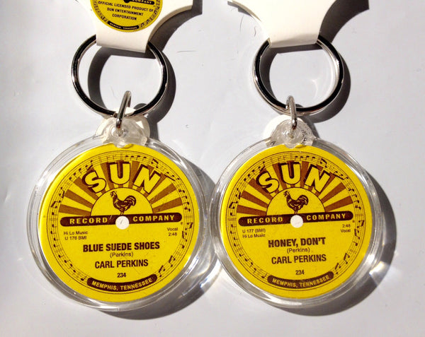 Carl Perkins Keychain - Blue Suede Shoes - Honey Don't