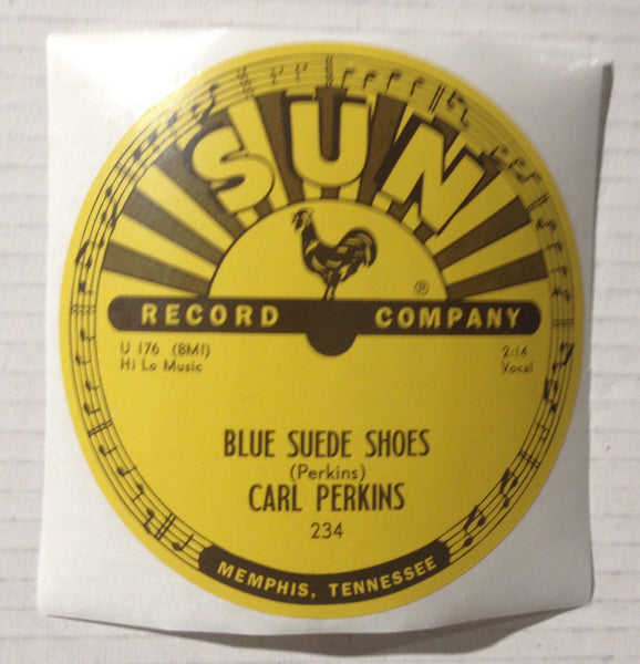Carl Perkins - Blue Suede Shoes - Sun Records 78 RPM Sticker