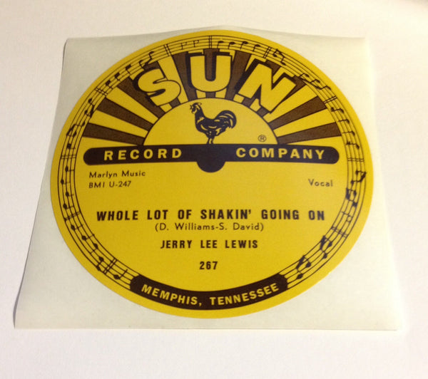 Jerry Lee Lewis - Whole Lot Of Shakin Going On - Sun Records 78 Sticker