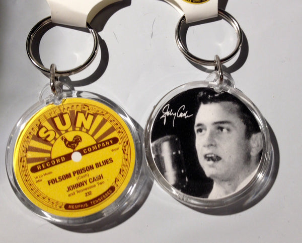 Johnny Cash Keychain - Folsom Prison Blues with Photo