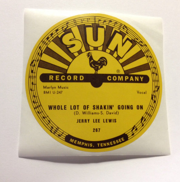 Jerry Lee Lewis - Whole Lot Of Shakin Going On - Sun Records 78 Sticker