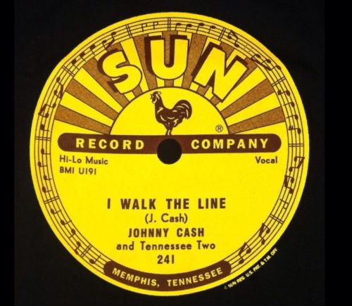 Johnny Cash I Walk The Line Sun Records T-Shirt