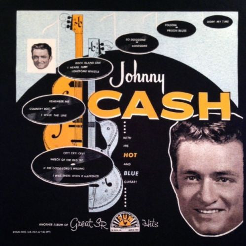 Johnny Cash - Sun Records Album Cover T-Shirt